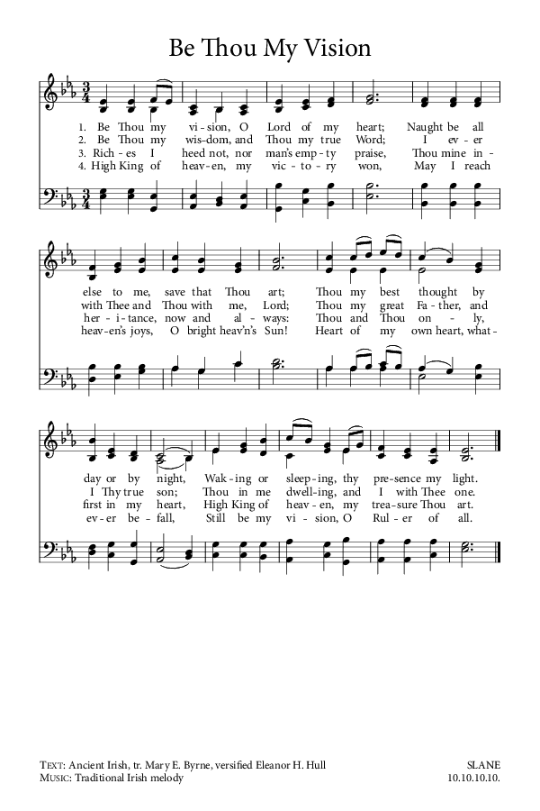 Preview of Hymn download for Be Thou My Vision