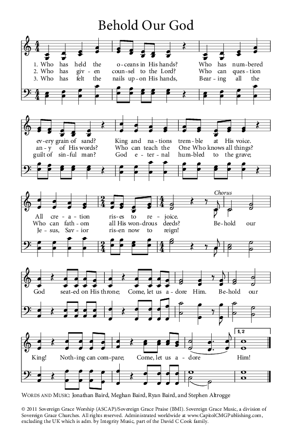 Preview of Hymn download for Behold Our God