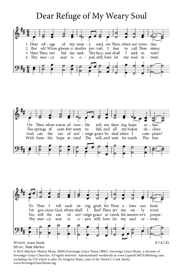 Preview of Hymn download for Dear Refuge of My Weary Soul