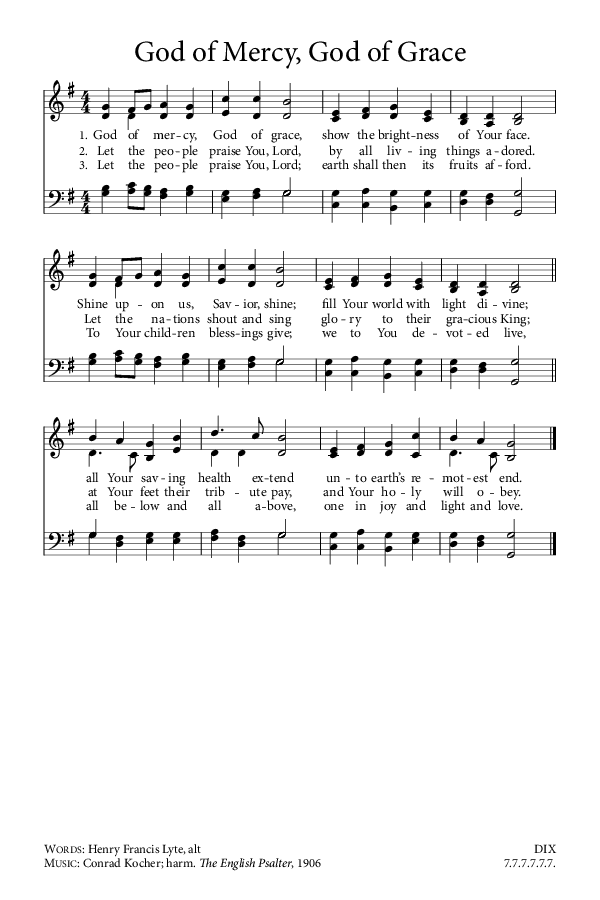 Preview of Hymn download for God of Mercy, God of Grace