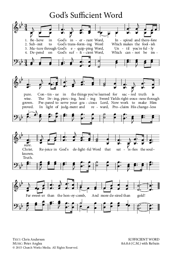Preview of Hymn download for God’s Sufficient Word