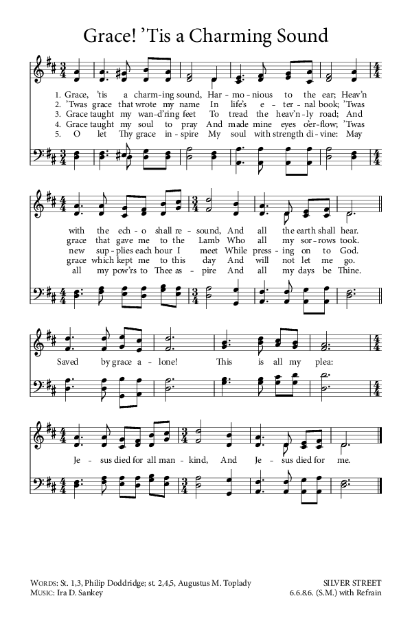 Preview of Hymn download for Grace! ’Tis a Charming Sound