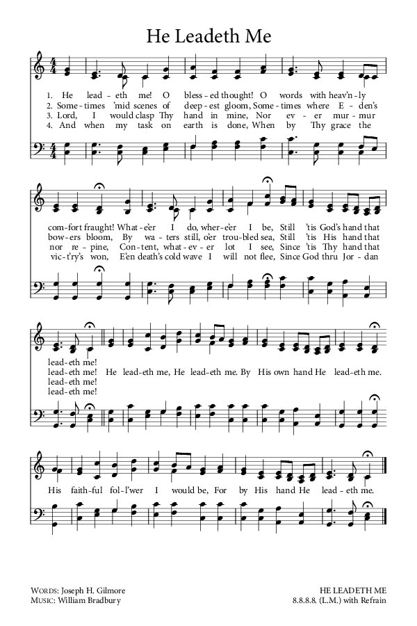 Preview of Hymn download for He Leadeth Me