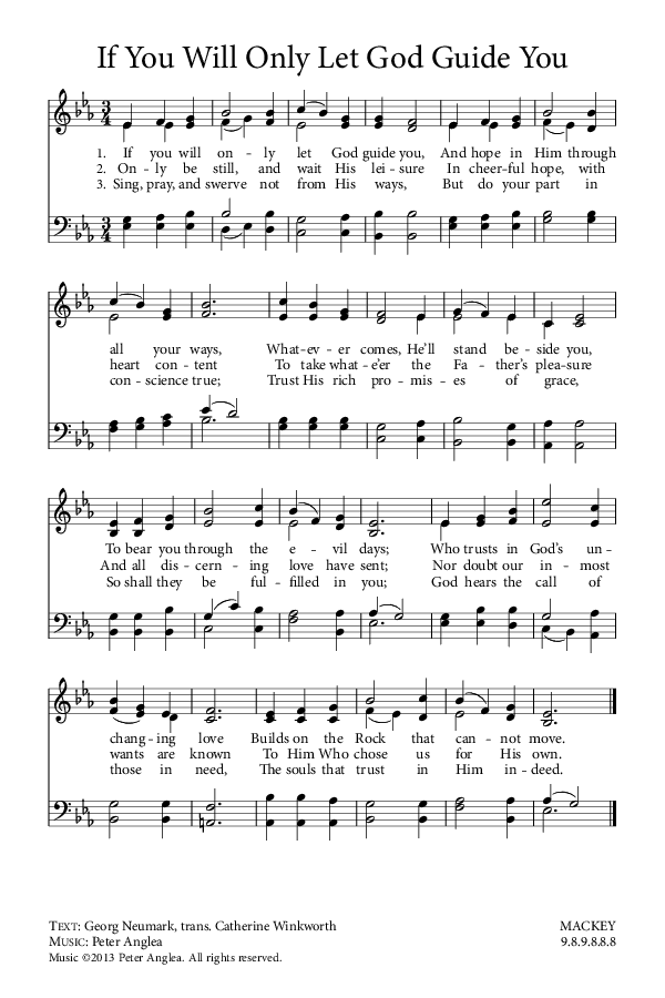 Preview of Hymn download for If You Will Only Let God Guide You
