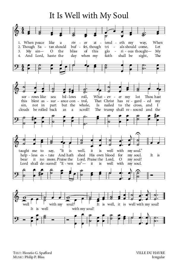 Preview of Hymn download for It Is Well with My Soul
