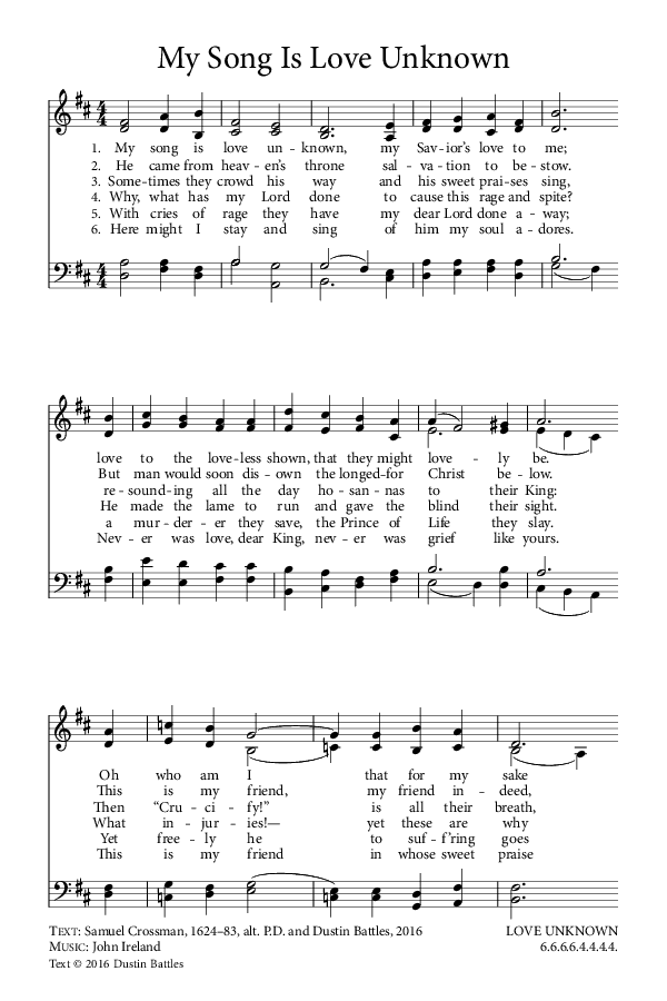 Preview of Hymn download for My Song Is Love Unknown