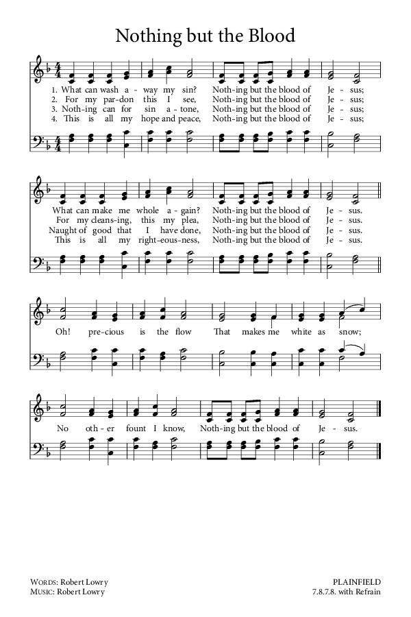 Preview of Hymn download for Nothing but the Blood