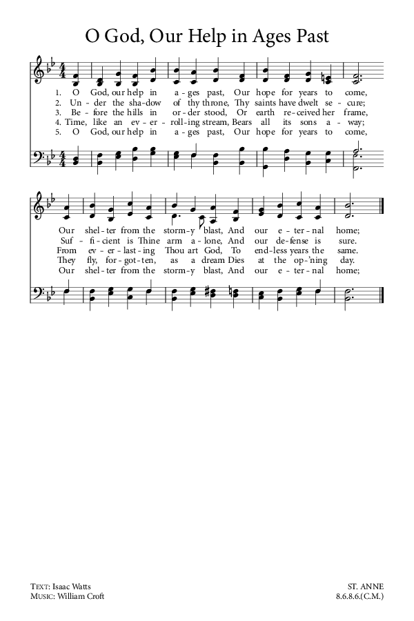 Preview of Hymn download for O God, Our Help in Ages Past