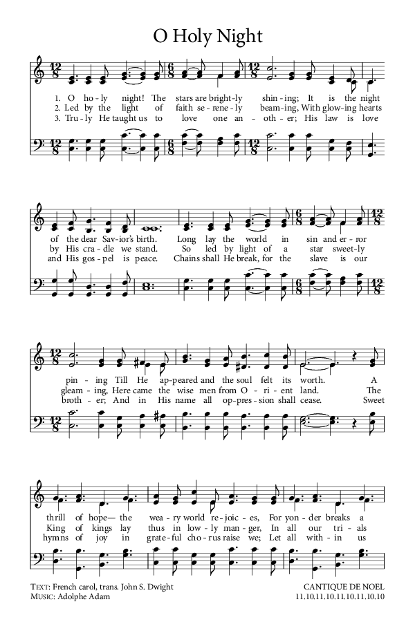 Preview of Hymn download for O Holy Night