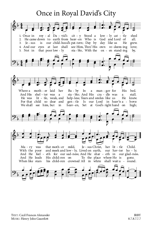 Preview of Hymn download for Once in Royal David’s City