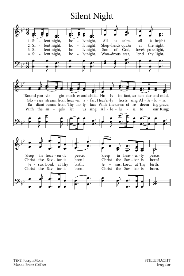 Preview of Hymn download for Silent Night