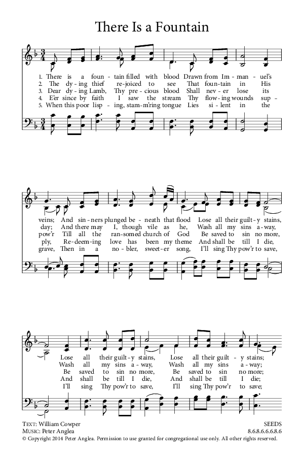 Preview of Hymn download for There Is a Fountain