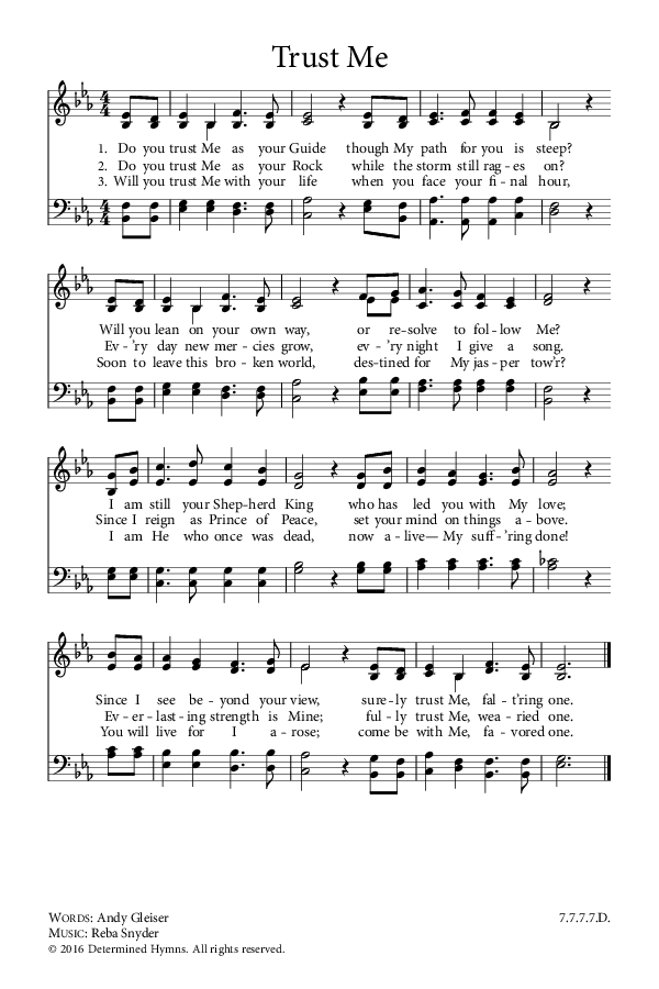 Preview of Hymn download for Trust Me