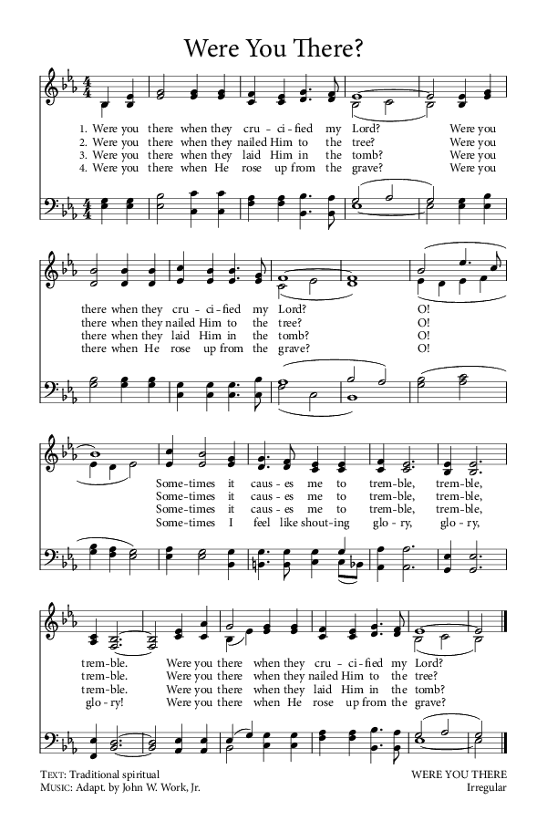 Preview of Hymn download for Were You There?